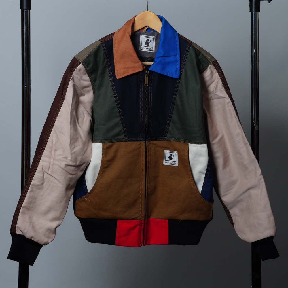 Workwear Colorblock Geometric Jacket Size M